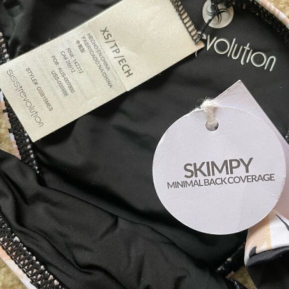 SISSTREVOLUTION WOMENS ERINA SKIIMPY SWIM BOTTOMS AND TOP SIZE XS - Picture 8 of 8